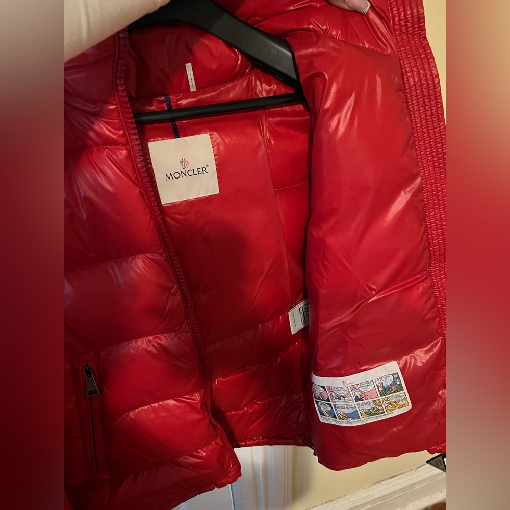 Moncler Vibrant Red Puffer Coat